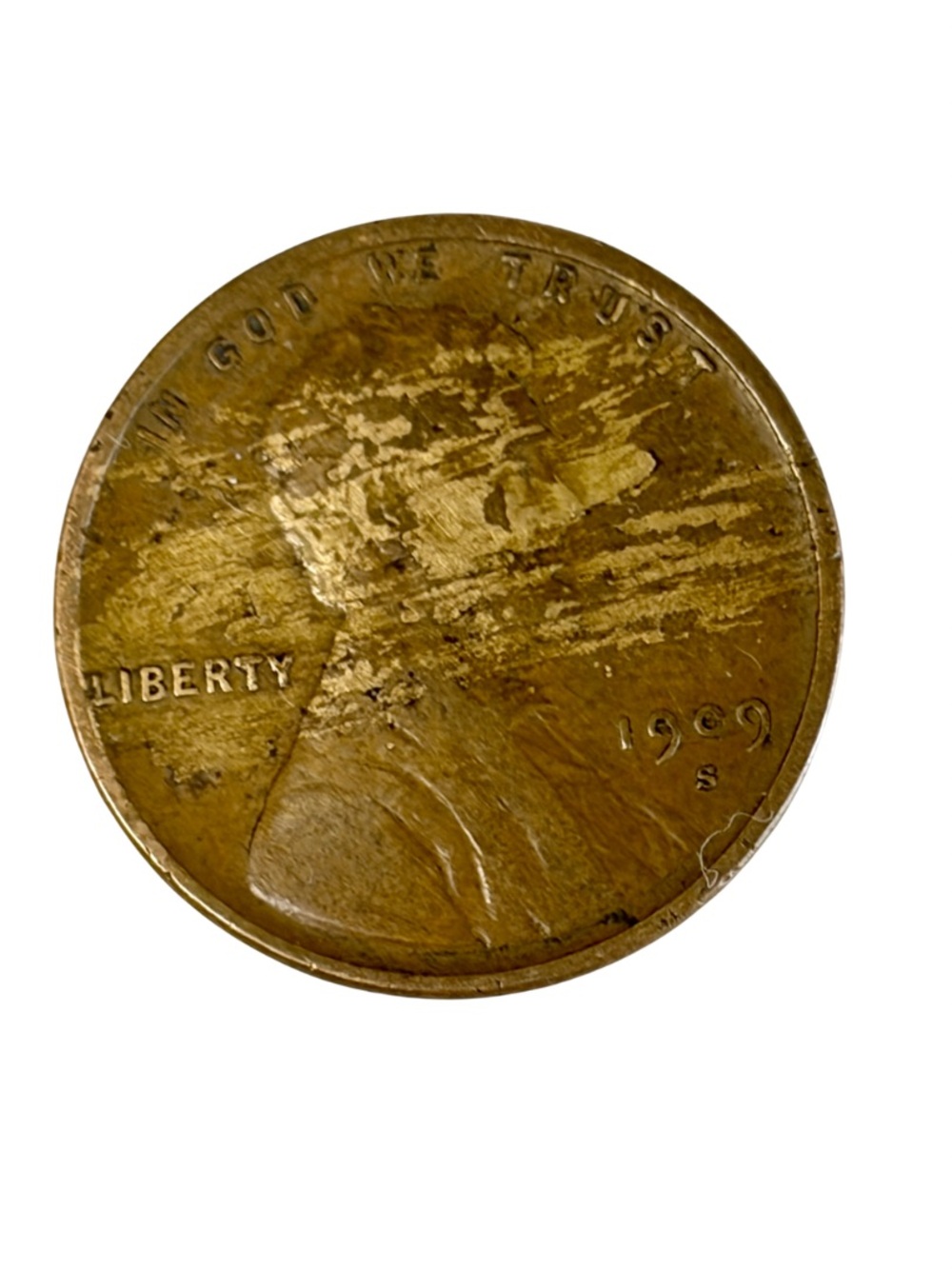 1909-S Lincoln Wheat cent in circulated vintage condition
